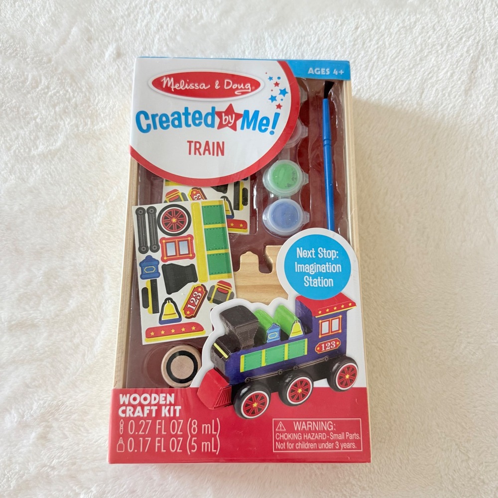 Melissa & Doug Train Wooden Craft Kit Kids One Size Multicolor DIY Paint 8846